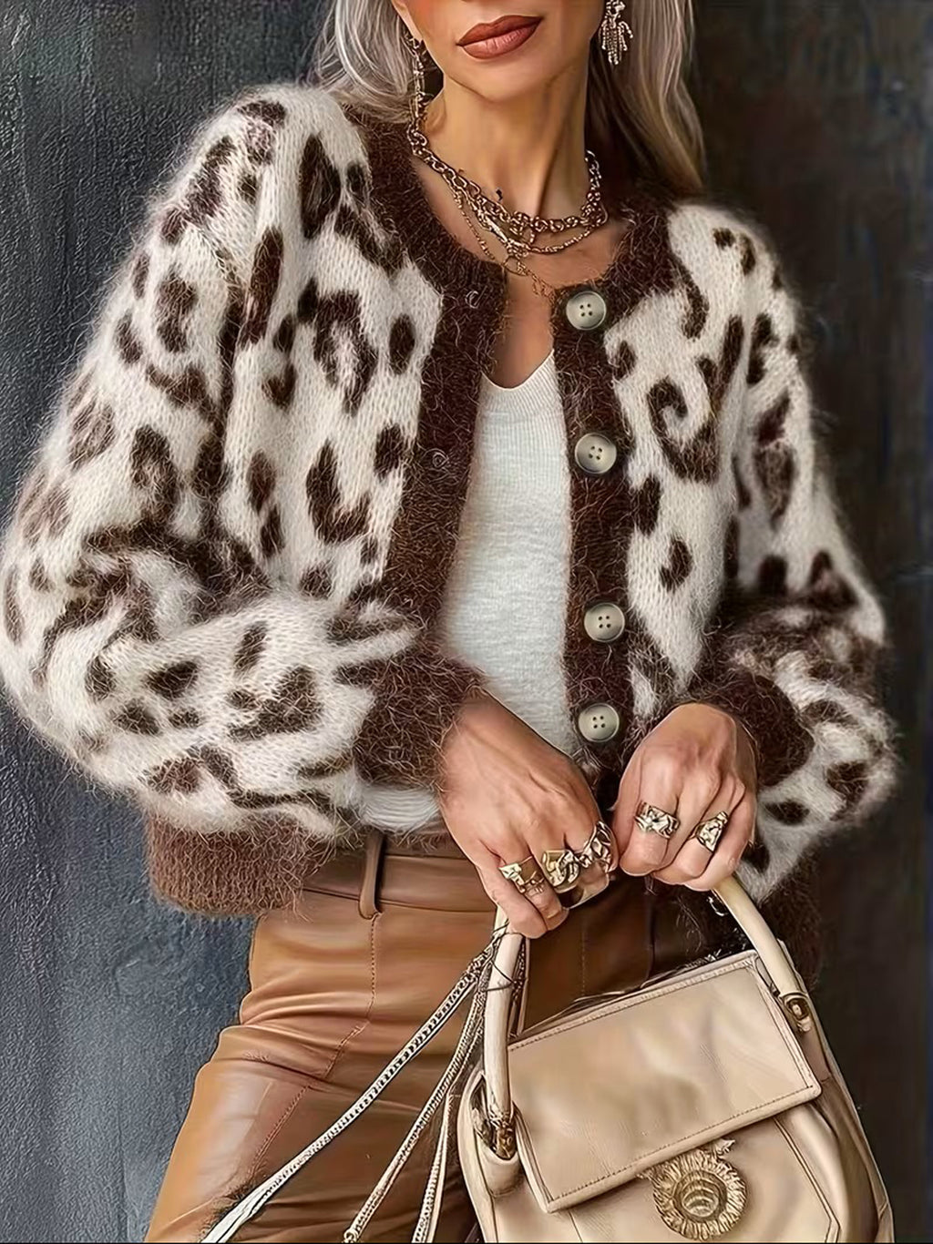 Leopard Print Crop Vest Jacket – Spicy & Sweet Niche Design
