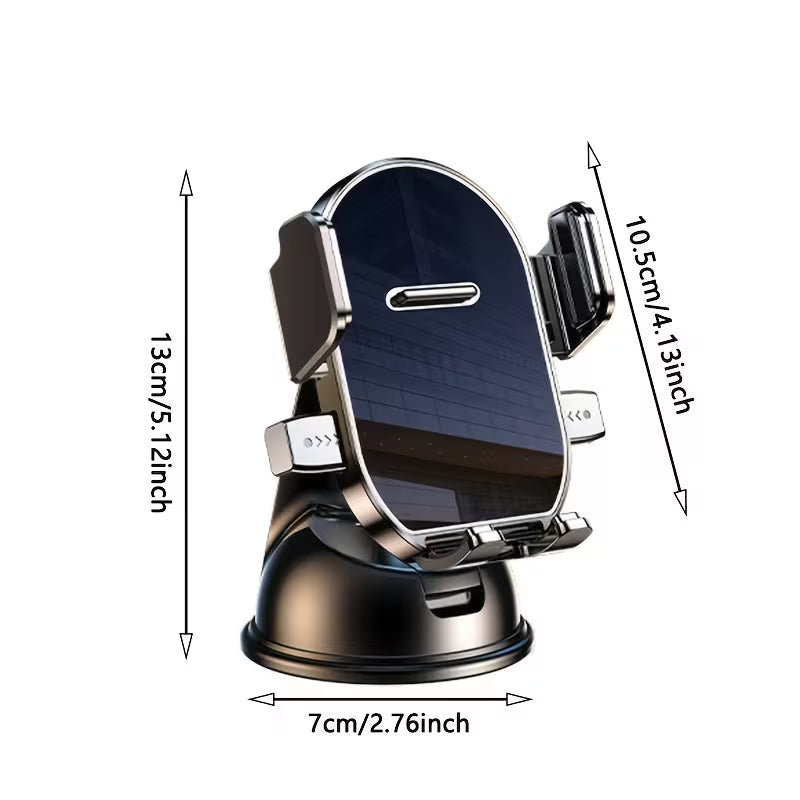 Universal 360° Car Phone Holder (Model 2025) – Stable Vacuum Mount for GPS