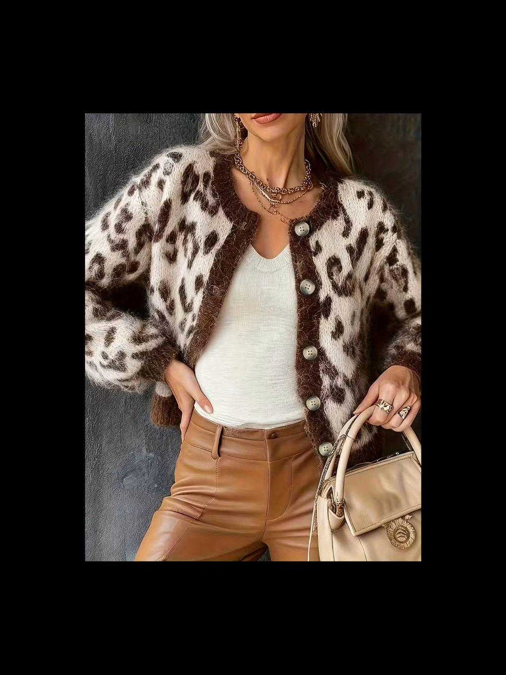 Leopard Print Crop Vest Jacket – Spicy & Sweet Niche Design