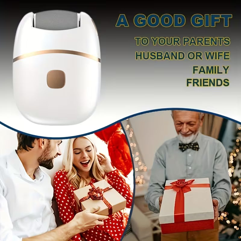 Electric Callus Remover for Feet, Rechargeable Pedicure Tool with 6 Replaceable Heads, USB Powered, Ergonomic Design