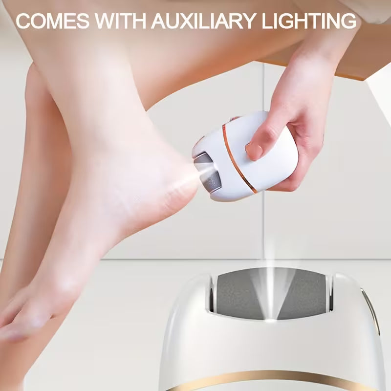 Electric Callus Remover for Feet, Rechargeable Pedicure Tool with 6 Replaceable Heads, USB Powered, Ergonomic Design