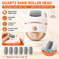 Electric heel file with LCD display, cordless, with many attachments