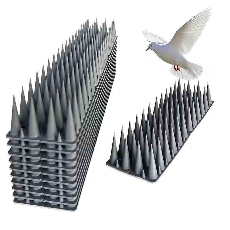 Large Spikes for Outdoor Use Against Pigeons, Mice and All Kinds of Birds Color GRAY