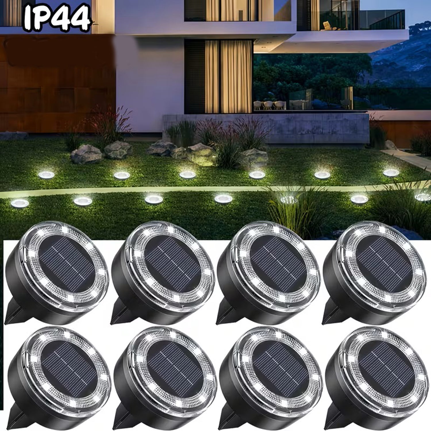 Solar LED Ground Light for Garden & Pathway, Waterproof Outdoor Landscape Lighting, Auto-On Solar Path Lamp