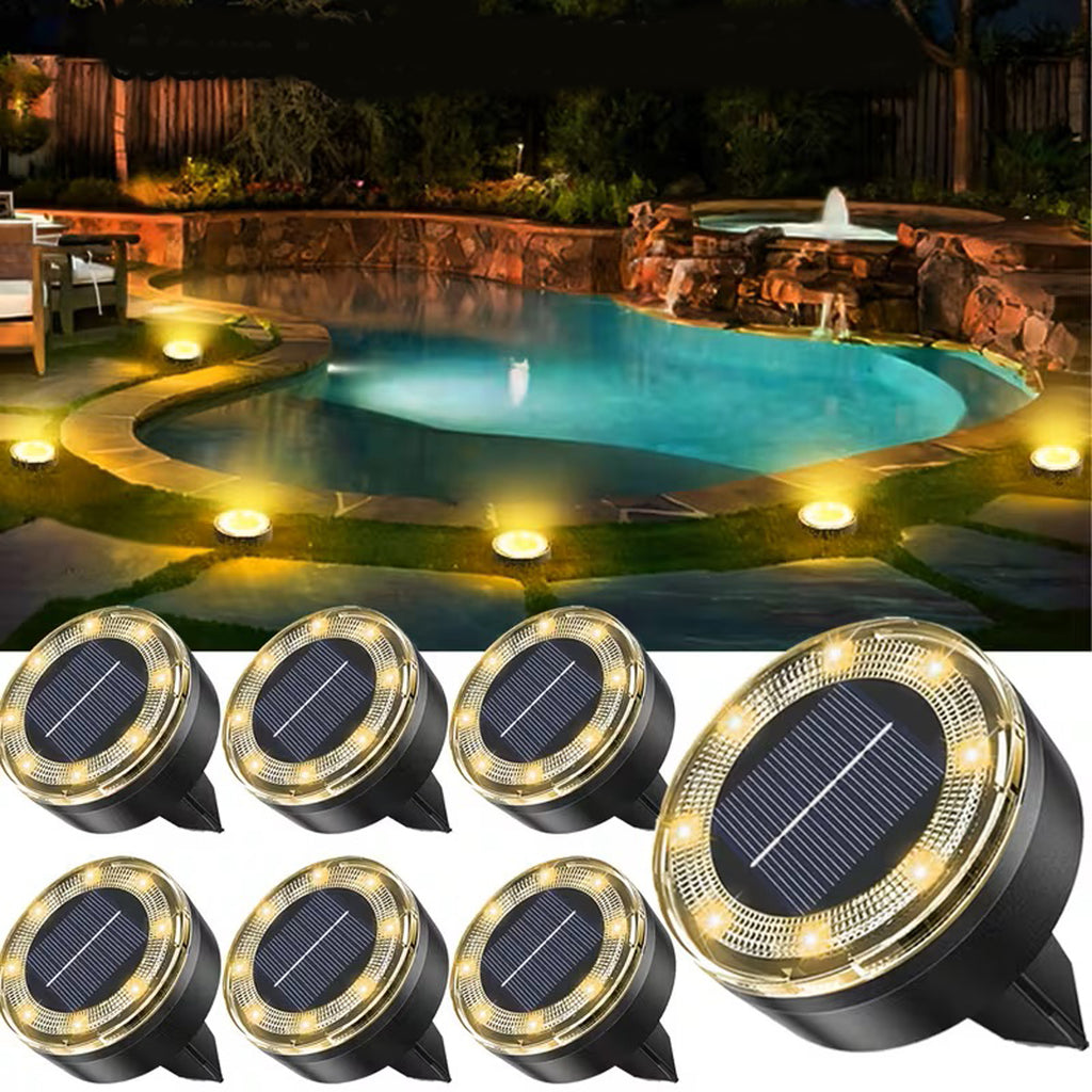 Solar LED Ground Light for Garden & Pathway, Waterproof Outdoor Landscape Lighting, Auto-On Solar Path Lamp