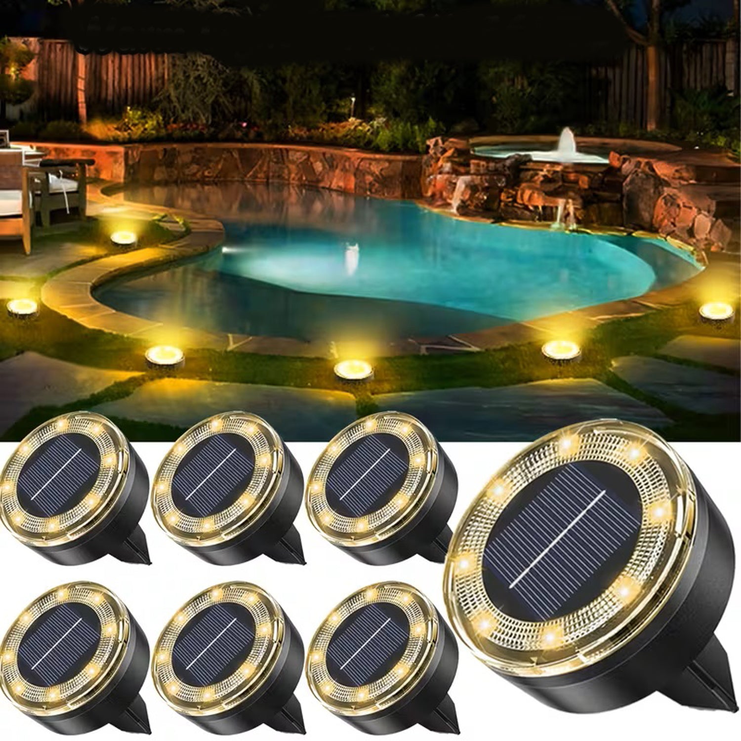 Solar LED Ground Light for Garden & Pathway, Waterproof Outdoor Landscape Lighting, Auto-On Solar Path Lamp