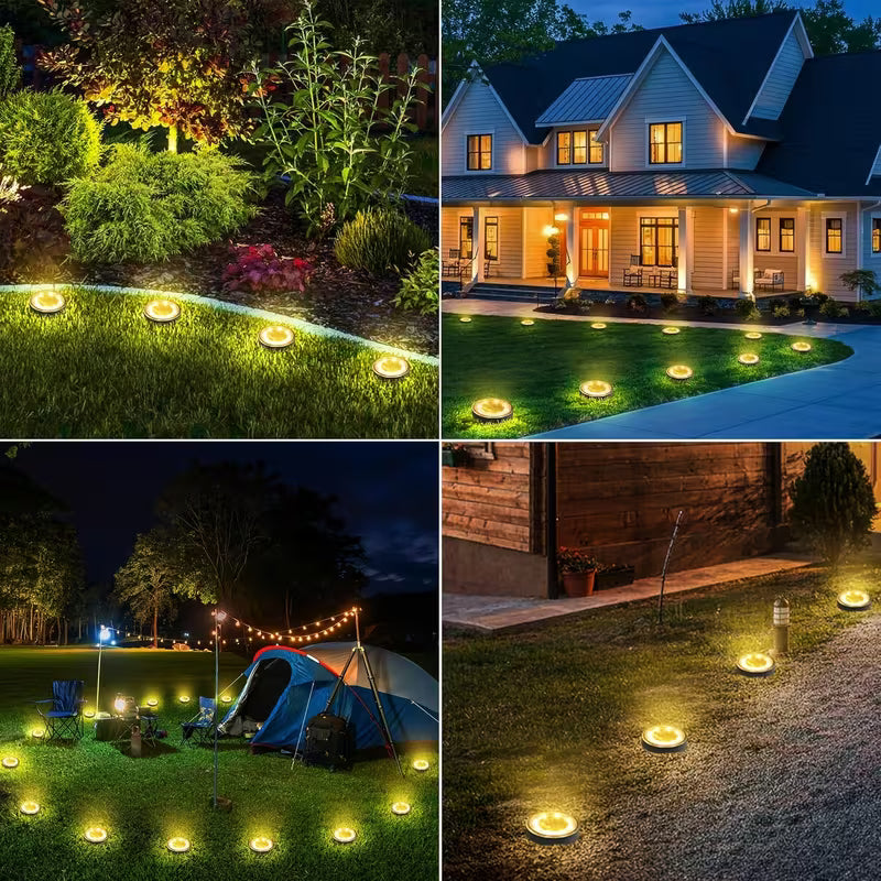 Solar LED Ground Light for Garden & Pathway, Waterproof Outdoor Landscape Lighting, Auto-On Solar Path Lamp