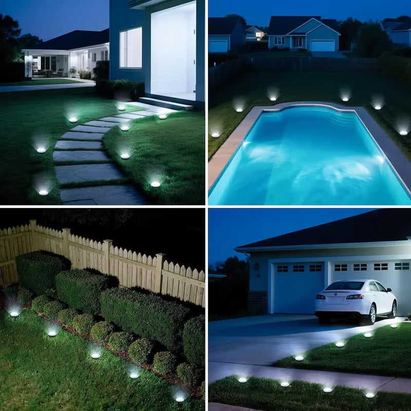 Solar LED Ground Light for Garden & Pathway, Waterproof Outdoor Landscape Lighting, Auto-On Solar Path Lamp
