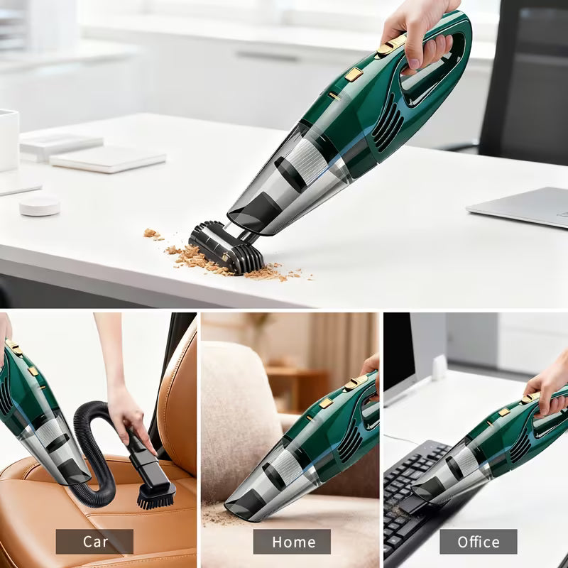 Powerful Cordless Handheld Vacuum Cleaner, High-Suction Portable Car & Home Vacuum, Rechargeable Lithium Battery, Ideal for Pet Hair & Car Detailing