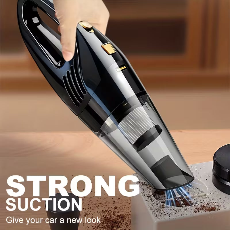 Powerful Cordless Handheld Vacuum Cleaner, High-Suction Portable Car & Home Vacuum, Rechargeable Lithium Battery, Ideal for Pet Hair & Car Detailing