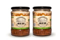 Pork appetizer glass jar can 2 pieces handmade Bio Natural