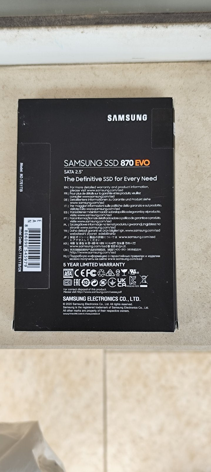 Samsung 870 EVO 1TB SSD SATA III – Fast and Reliable