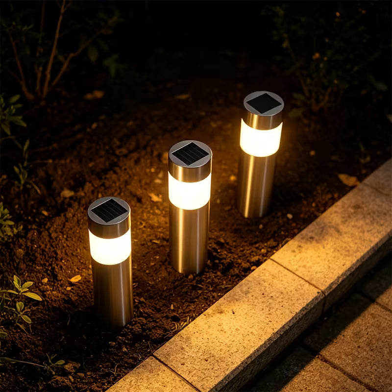 Solar Garden Lights, Waterproof Outdoor LED Landscape Lighting, Auto On/Off, Wireless Solar Lawn Lamps for Patio, Yard & Pathway