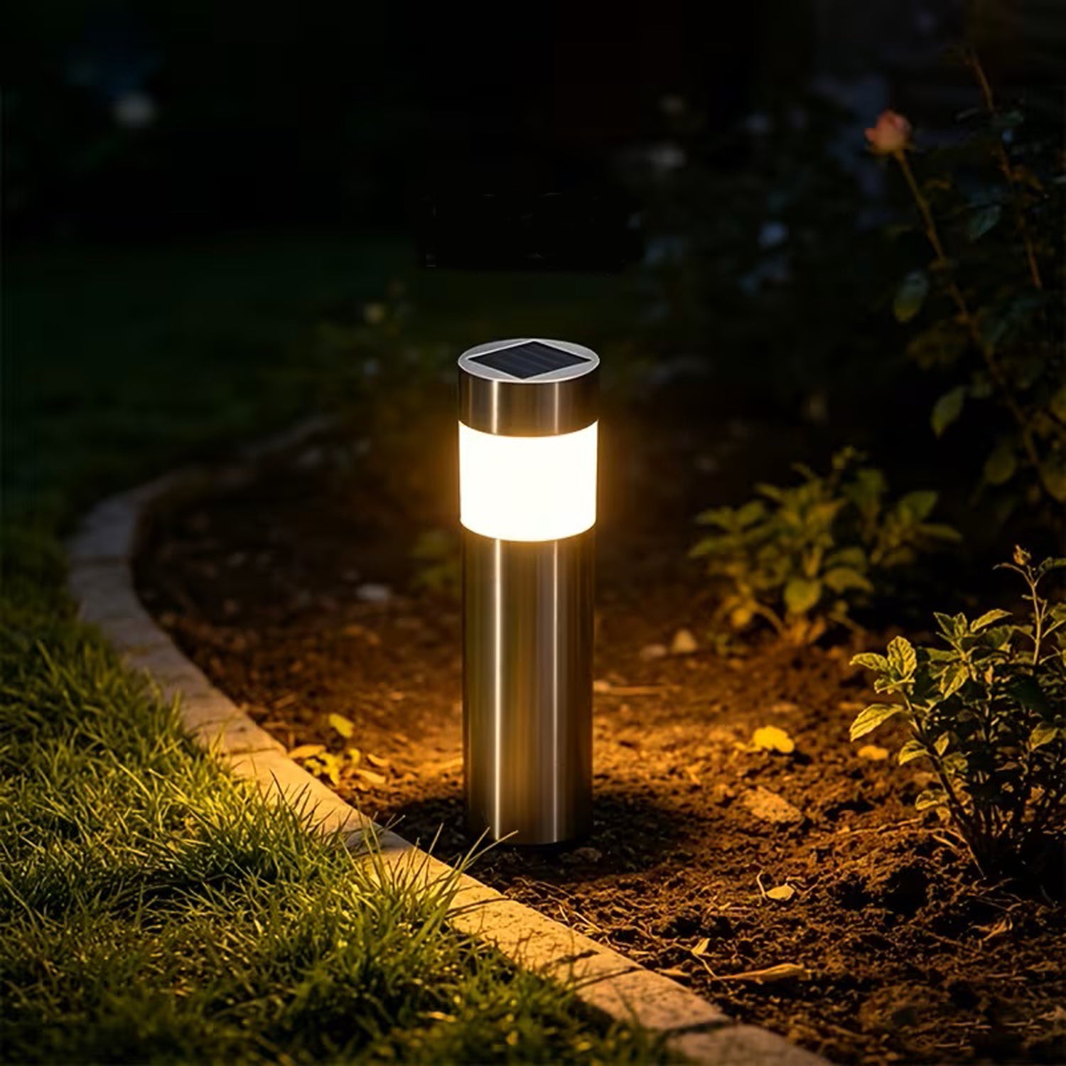 Solar Garden Lights, Waterproof Outdoor LED Landscape Lighting, Auto On/Off, Wireless Solar Lawn Lamps for Patio, Yard & Pathway