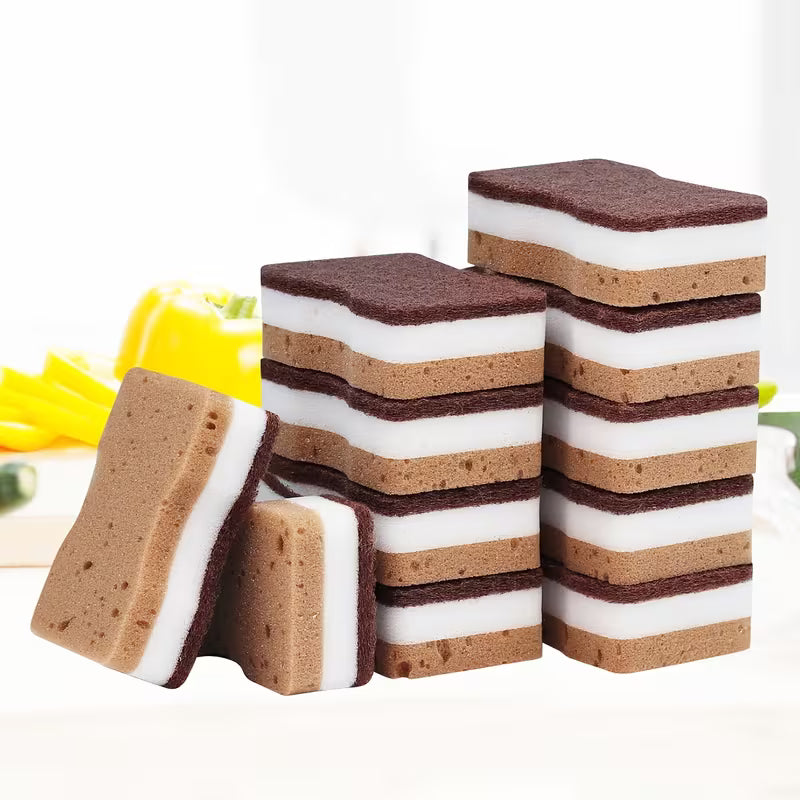 Premium 3-Layer Kitchen Cleaning Sponges (Multi-Pack) 10 pieces pack