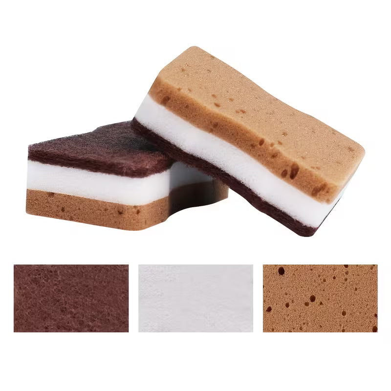 Premium 3-Layer Kitchen Cleaning Sponges (Multi-Pack) 10 pieces pack