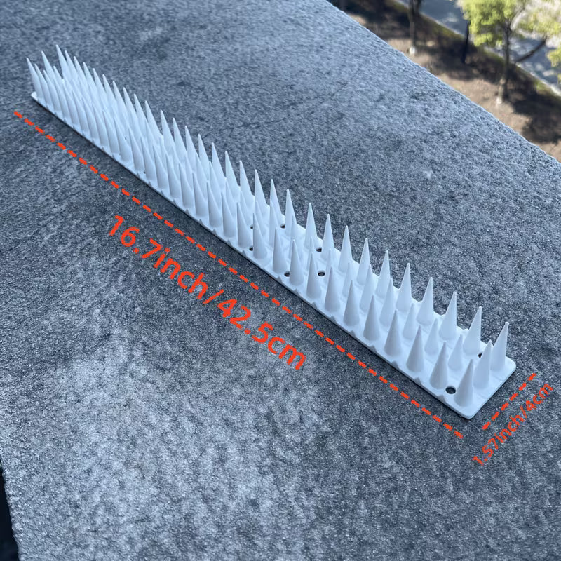Large Spikes for Outdoor Use Against Pigeons, Mice and All Kinds of Birds White