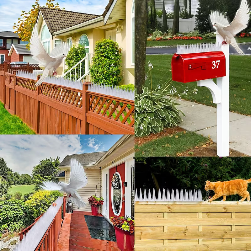 Large Spikes for Outdoor Use Against Pigeons, Mice and All Kinds of Birds White