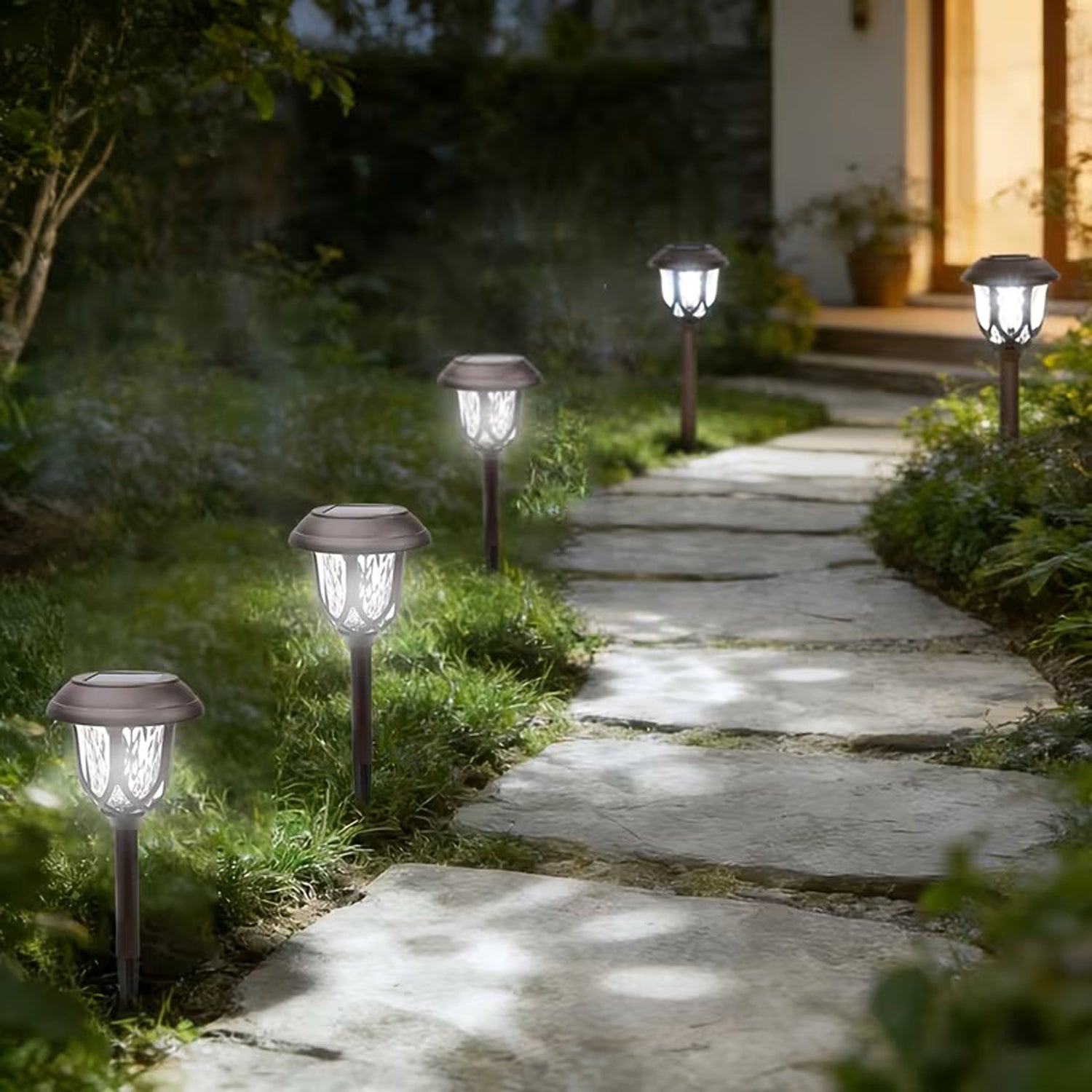 Vintage Solar Powered Led Garden Lights – Warm Illumination for Cozy Pathways and Backyards