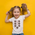 Ethnic T-shirt Women's Men's Children's T-shirt Baby Bodysuit with Ethnic Embroi