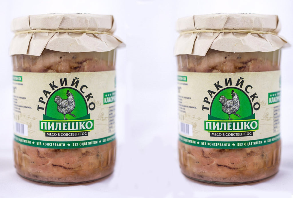 Chicken meat in its own sauce Thracian 2 piece - 2 x 500gr