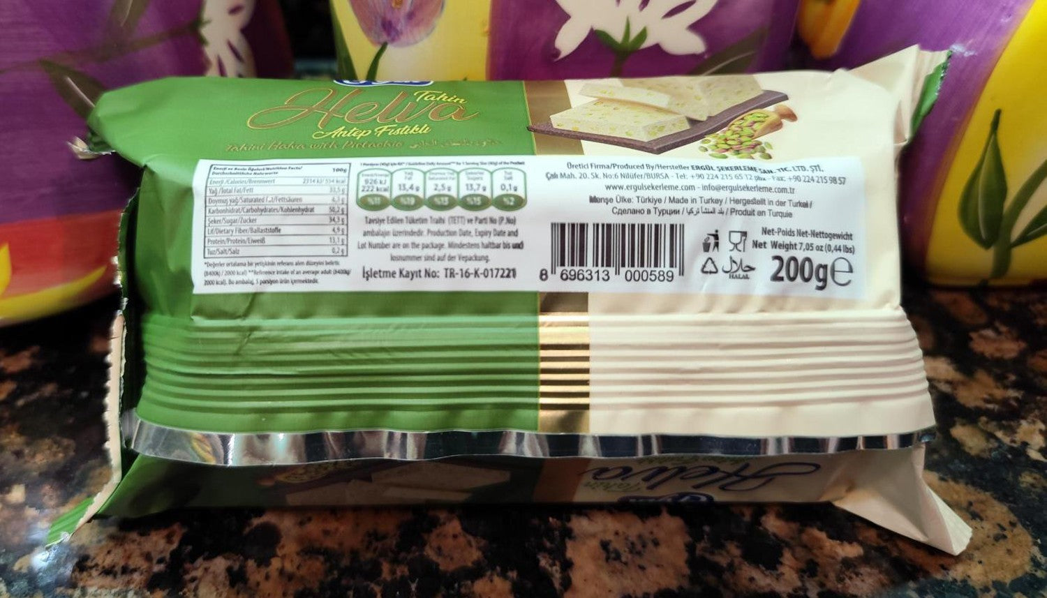 Turkish Halva with Pistachios 200 g Natural