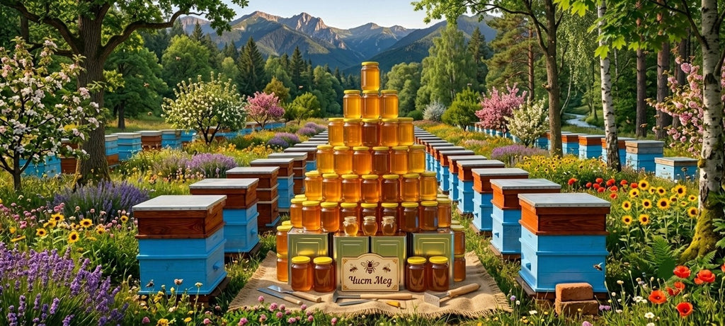Pure Organic Raw Honey Wildflower Bouquet Premium 100% Natural Bio 1kg