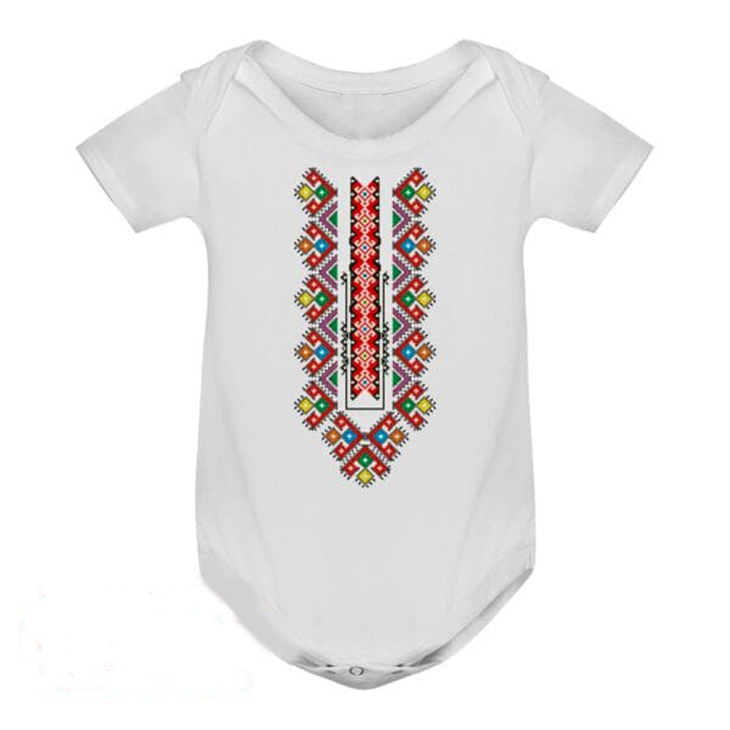 Ethnic T-shirt Women s men s children s T-shirt baby bodysuit with ethnic embroi