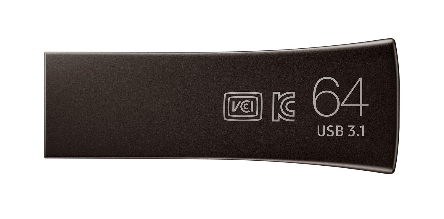 Samsung BAR Plus 64GB USB Flash Drive Titanium Gray