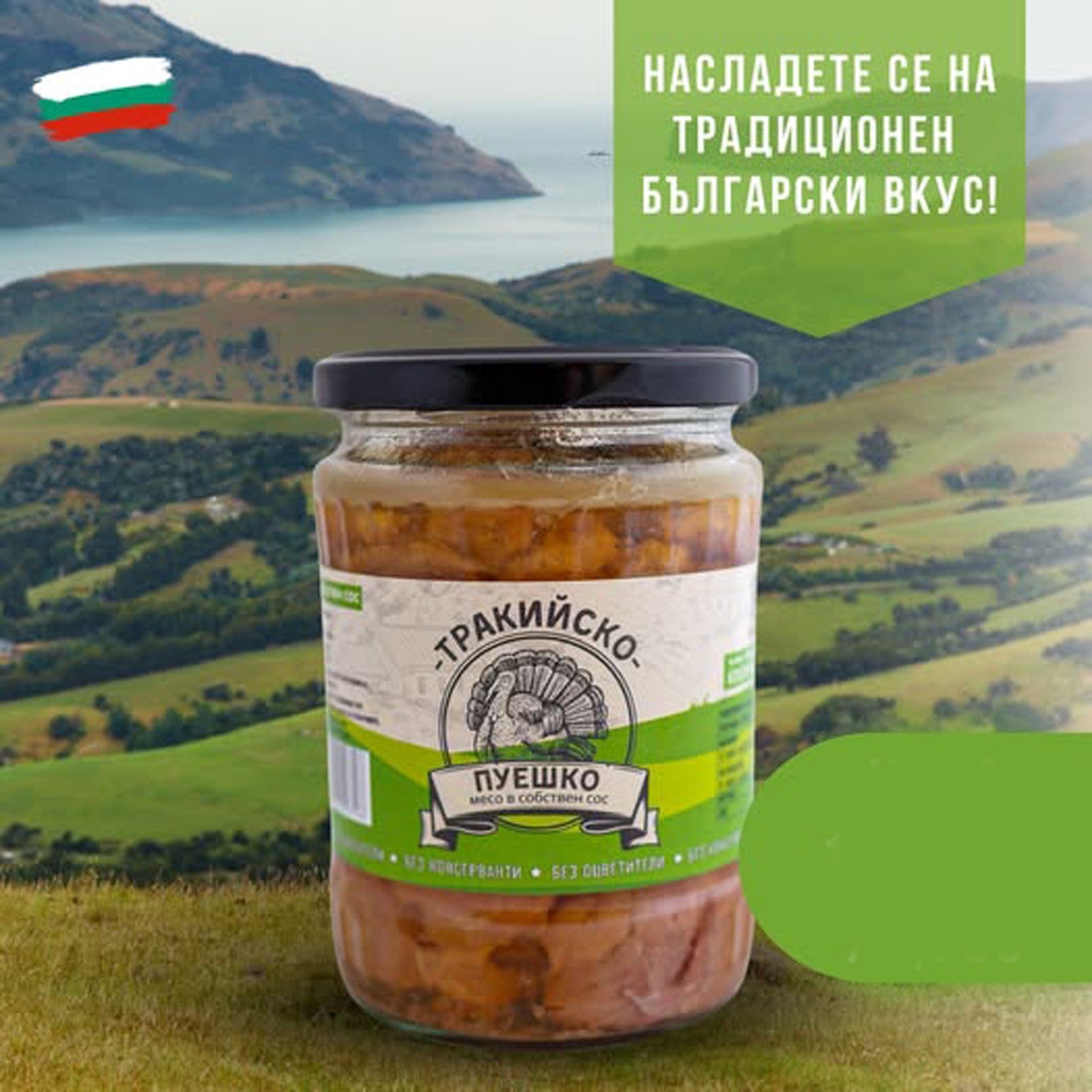 TURKEY MEAT IN OWN SAUCE Thracian 2x500g Bio Natural
