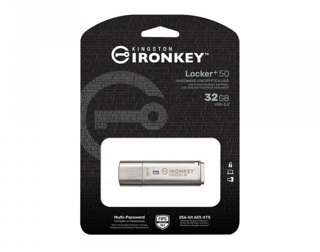 Kingston 32GB USB Flash Drive IronKey Locker 50