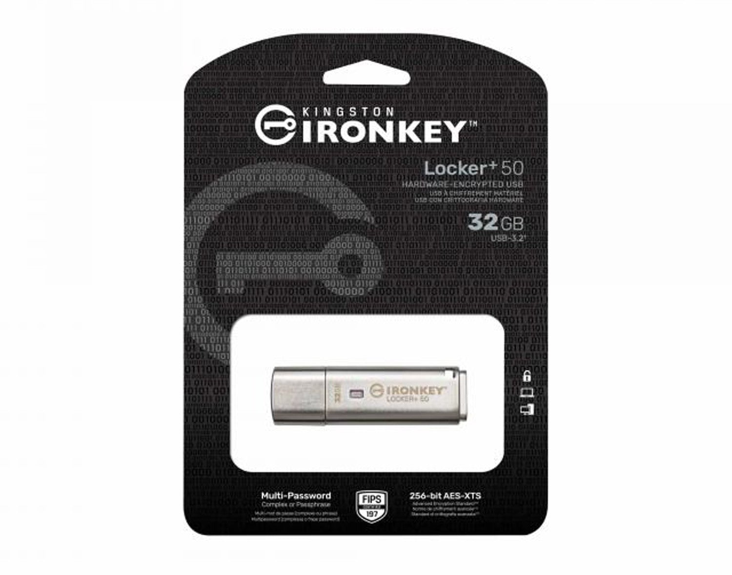 Kingston 32GB USB Flash Drive IronKey Locker 50