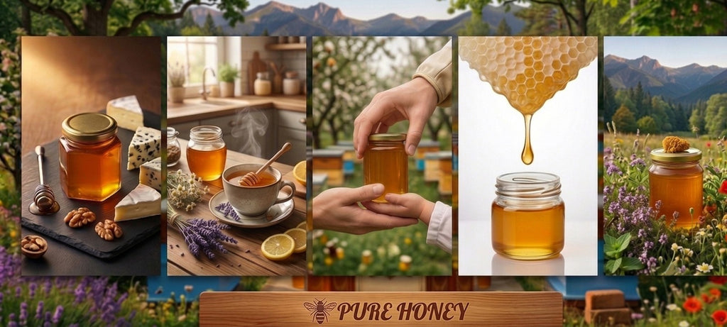 Pure Organic Raw Honey Wildflower Bouquet Premium 100% Natural Bio 1kg
