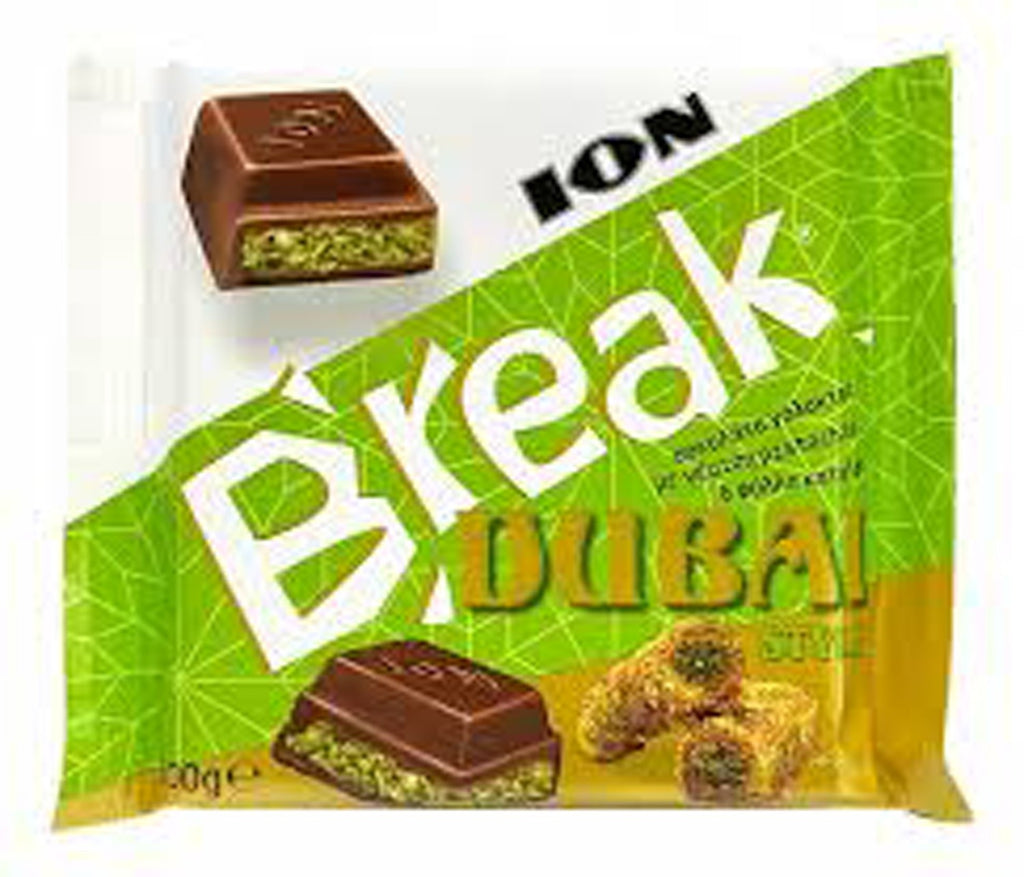 Dubai ION milk chocolate with pistachio and kadaif filling 100 g