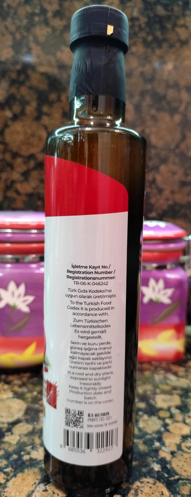 Turkish Balsamic Vinegar from Pomegranate 500 ml Natural