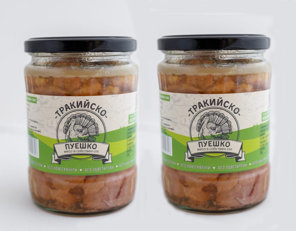 TURKEY MEAT IN OWN SAUCE Thracian 2x500g Bio Natural