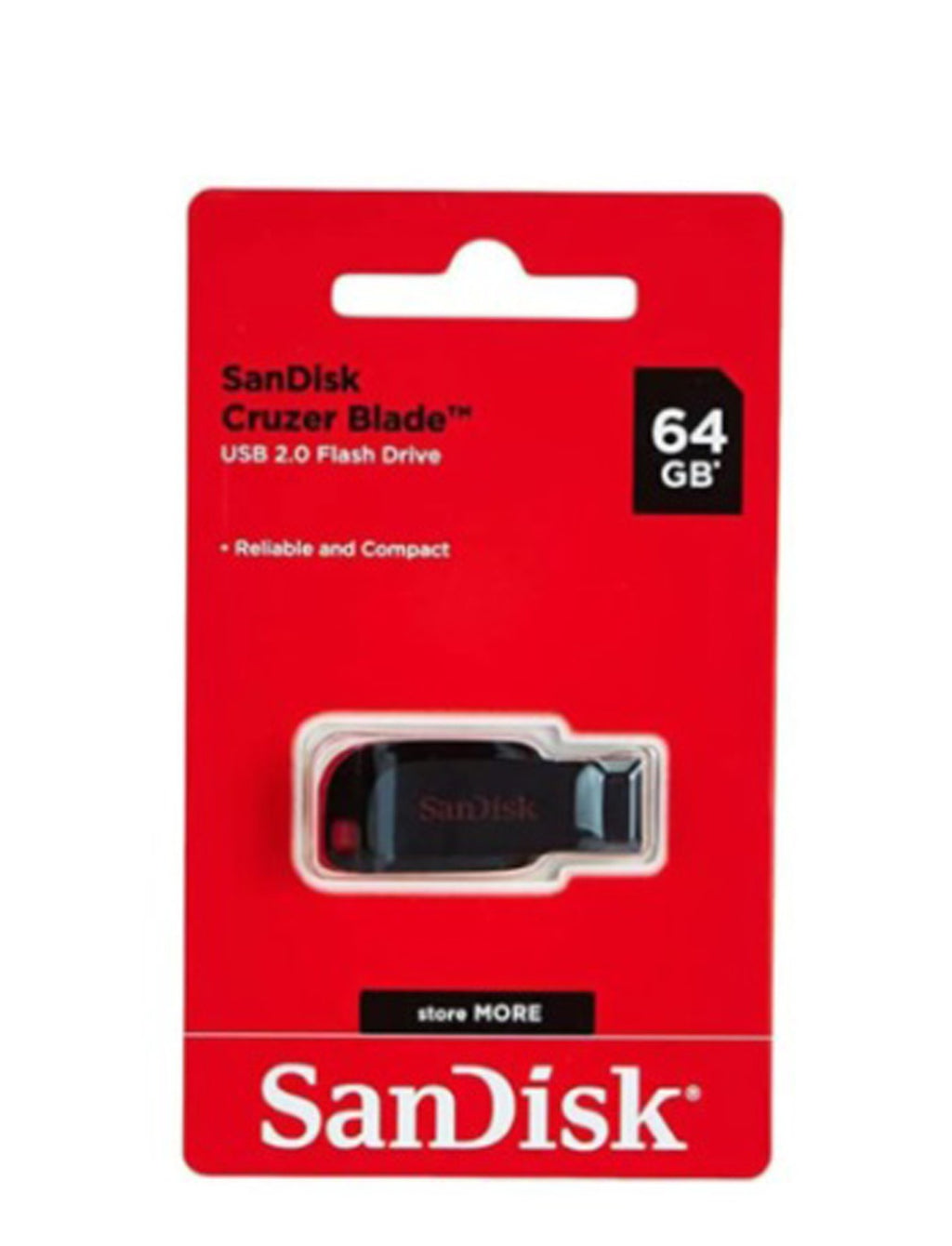 SanDisk 64GB Cruzer Blade USB 2.0  Flash Drive  Black
