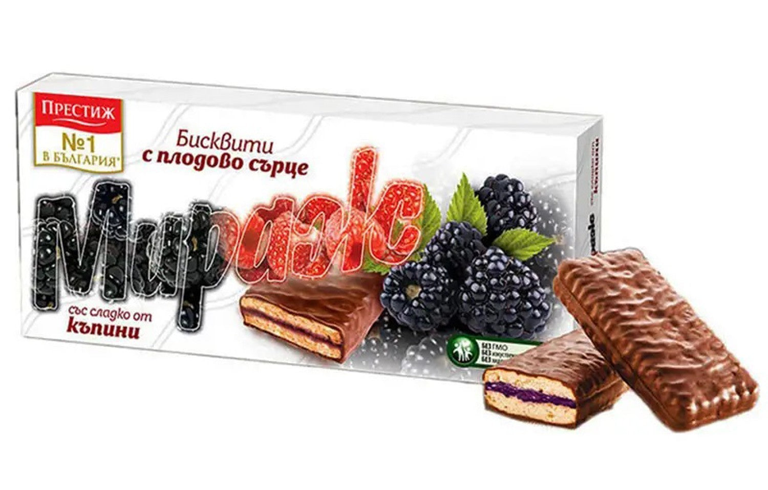 Fruit Heart Biscuit with Real Organic Blackberry Jam 176g