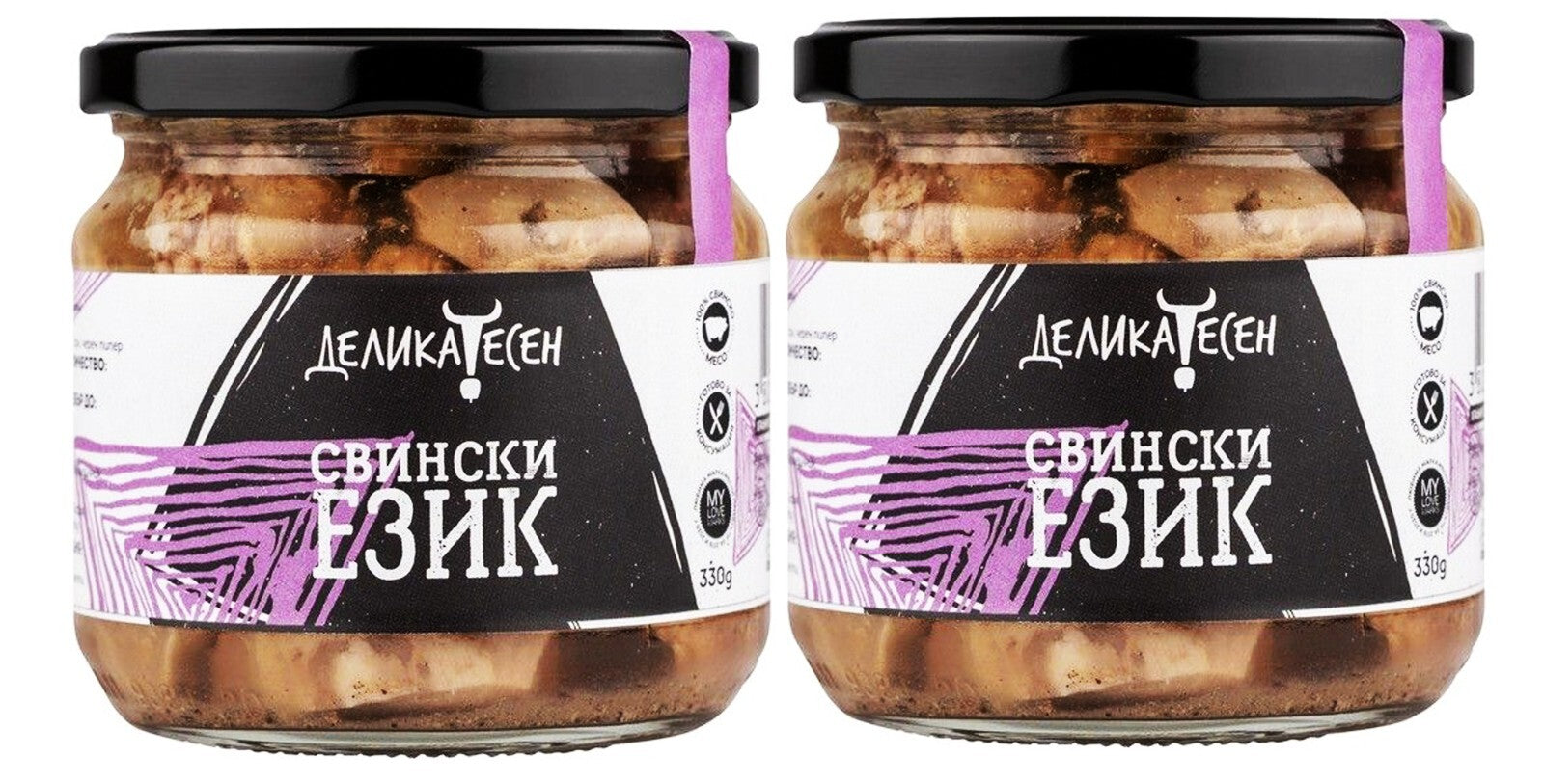Pork tongue Delicatessen 2x330g Organic Handmade