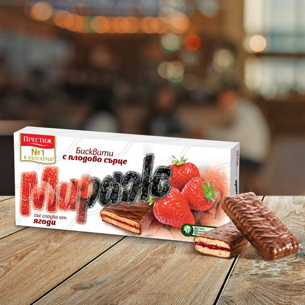 Fruit Heart Biscuit with Real Organic Strawberry Jam 176g