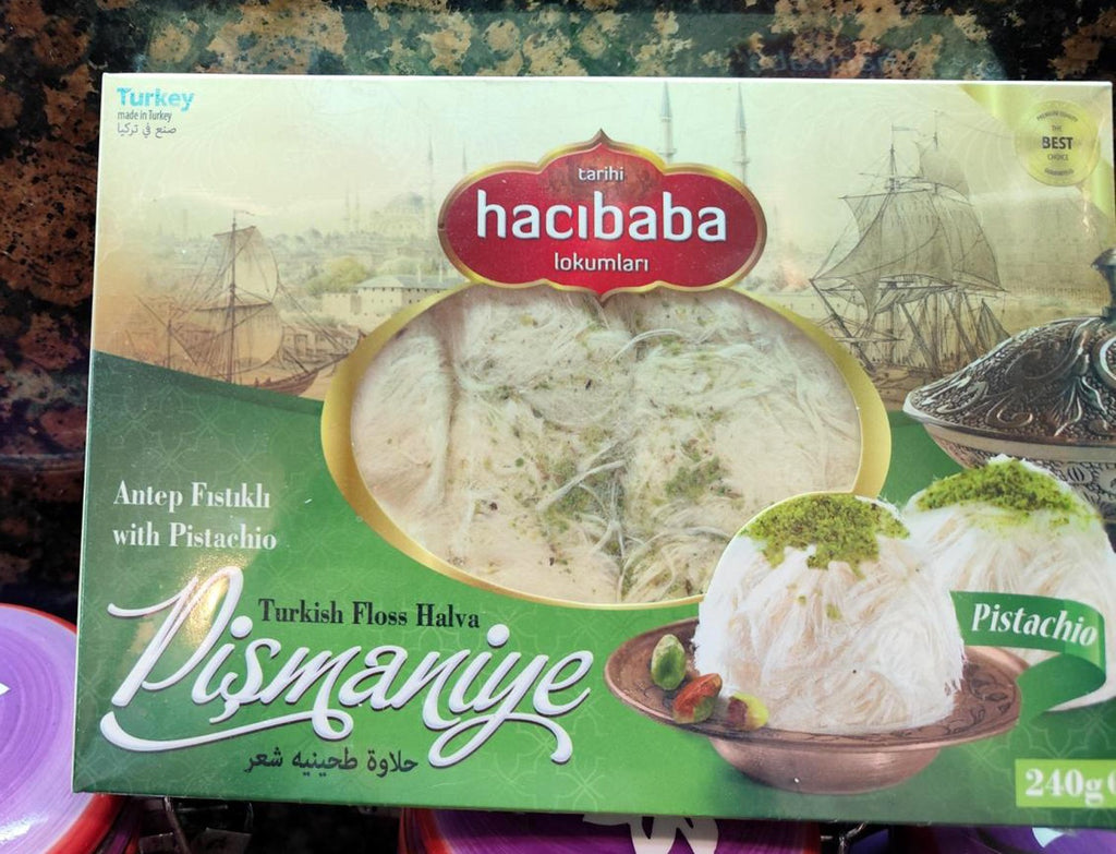 Turkish Floss Halva Pishmaniye Pistachio 240 g Natural