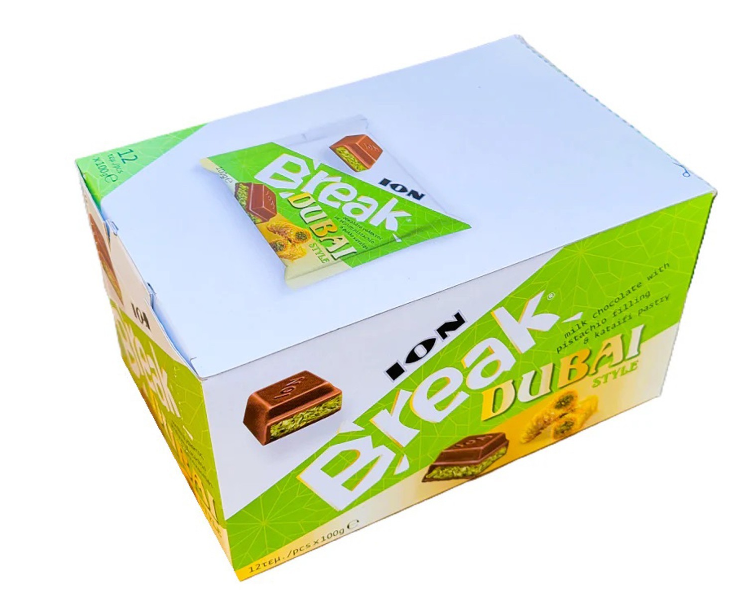 Dubai ION milk chocolate with pistachio and kadaif filling 100 g