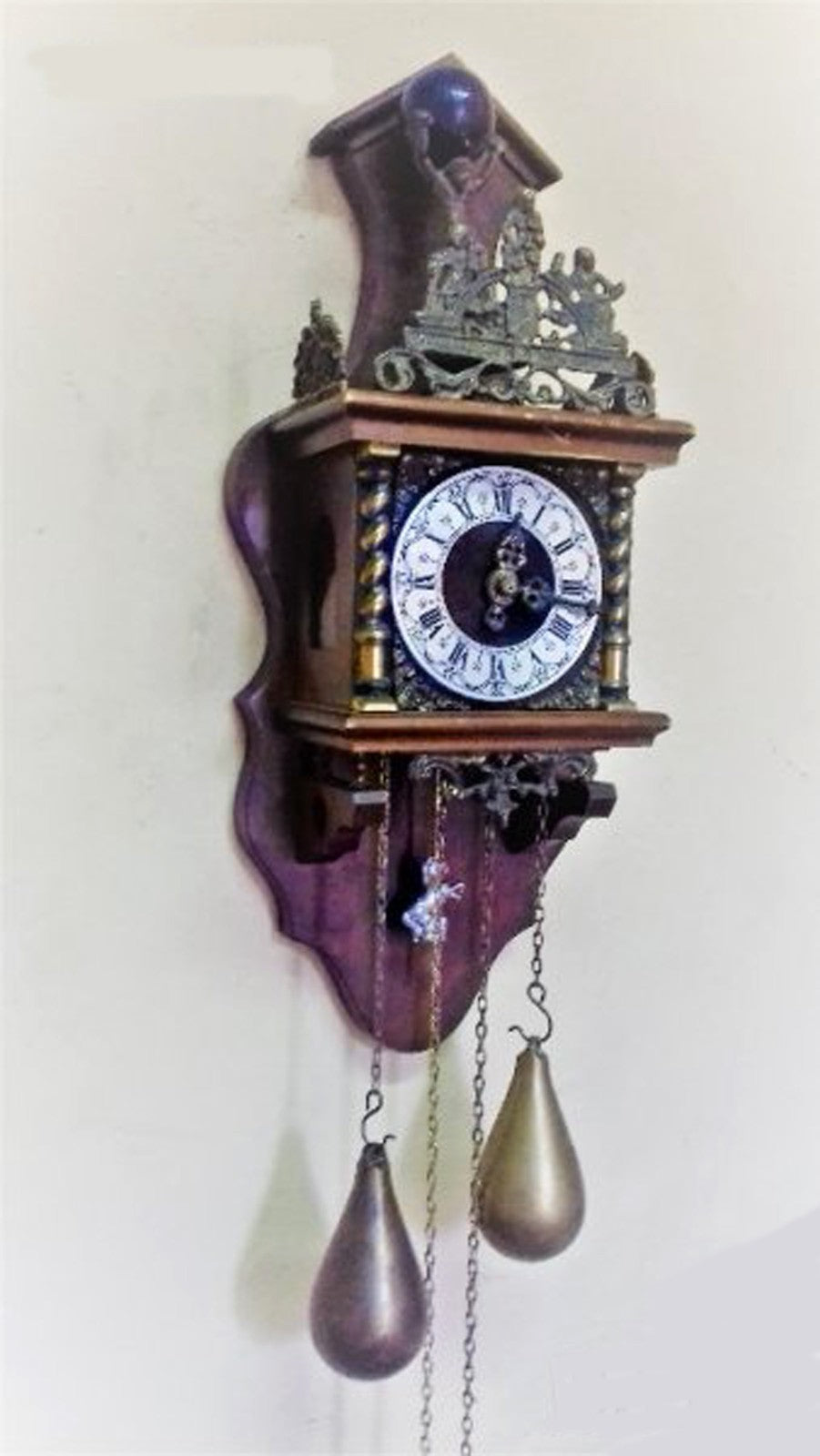 Antique Dutch wall clock old
