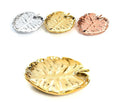 Decorative ceramic plate Leaf 17x15cm in 3 colors handmade