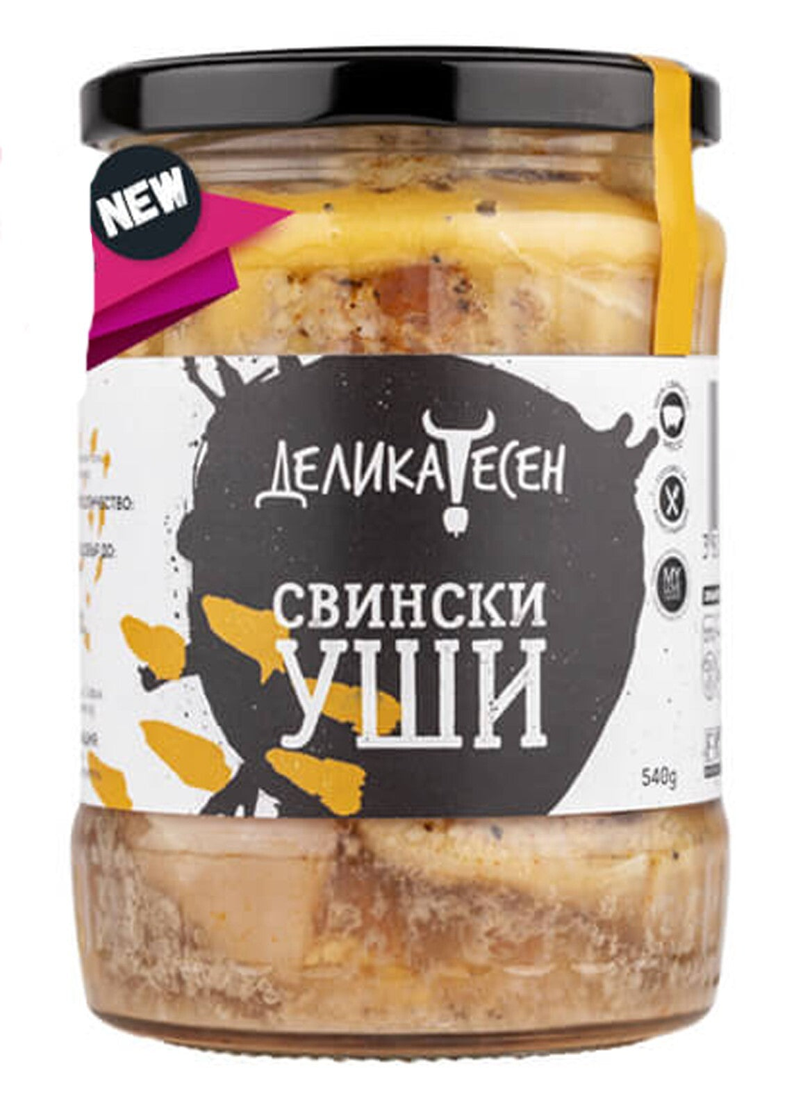 Pork ears Delicatessen 540g Organic Handmade Glass Jar